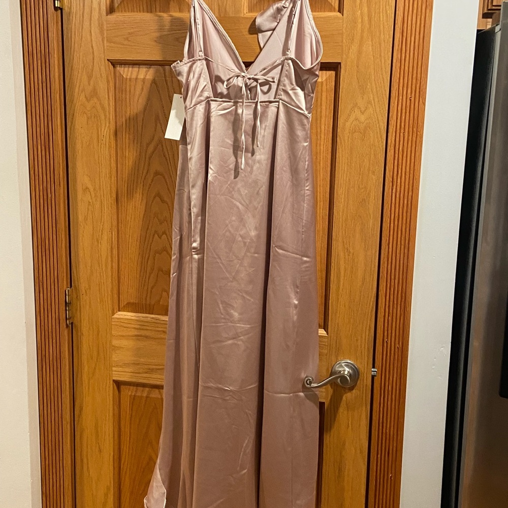 Spaghetti strap gown